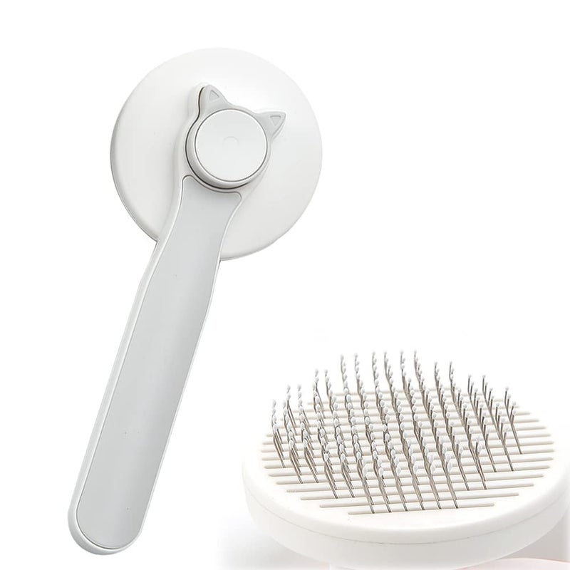 HOMETIC Pet Pumpkin Brush, Pet Grooming Self Cleaning Slicker Brush for Dogs Cats Puppy Rabbit, Cat Brush Grooming Gently Removes Loose Undercoat, Mats Tangled Hair Slicker Brush (PET BRUSH 01) - Image 2