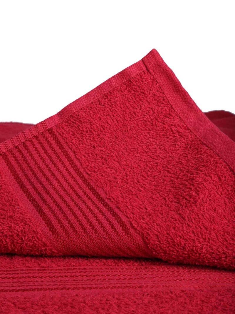 KOPA by Bianca 400 GSM 100% Cotton Soft Terry Towel l 2pc Bath Towel l Towel Bath l Head Bath Towel for Women l D`Ross l Red-Taupe - Image 4