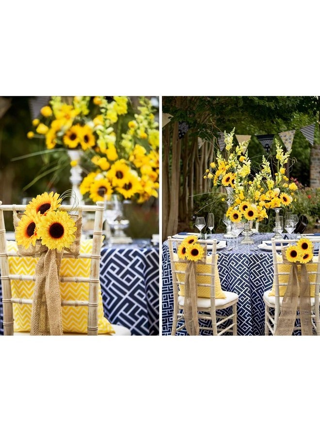 AmyHomie - AmyHomie 40pcs 3.5" Artificial Silk Yellow Sunflower Heads Fabric Floral for Baby Shower Home Decoration Wedding Decor, Bride Holding Flowers,DIY Garden Craft Art Decor - Image 1