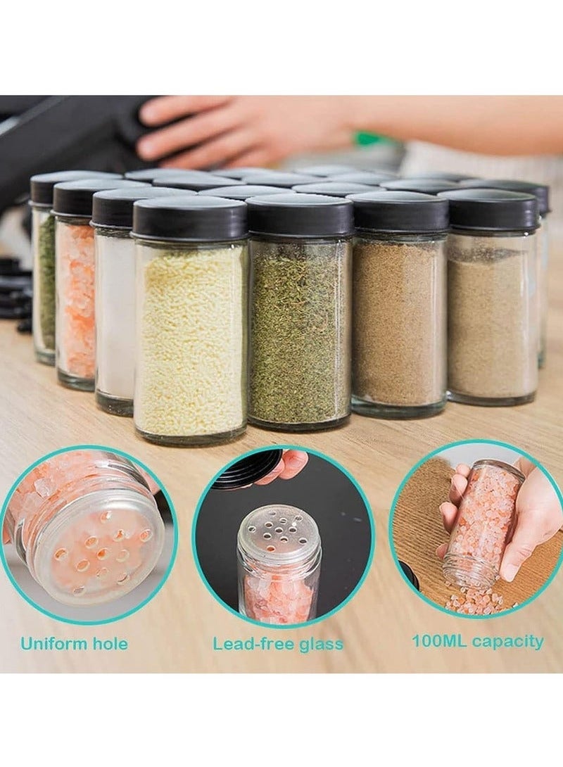 JAJEEK 360° Rotating Spice Rack, Revolving Ferris Wheel Shape Organizer, 18 Transparent Spice Jars Containers Set, Spinning Rotatable Seasoning Pots Storage Stand for Kitchen Countertop  - Image 5