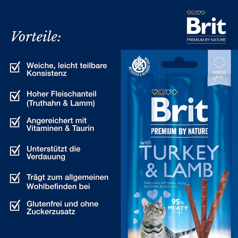 Brit Premium by Nature Cat Sticks with Turkey & Lamb, 3pcs - Image 2