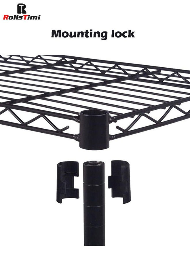 RollsTimi  5 Tier Storage Rack Kitchen Storage Shelf Steel Storage Shelves Adjustable Wire Shelving for Kitchen Pantry Closet - Image 5