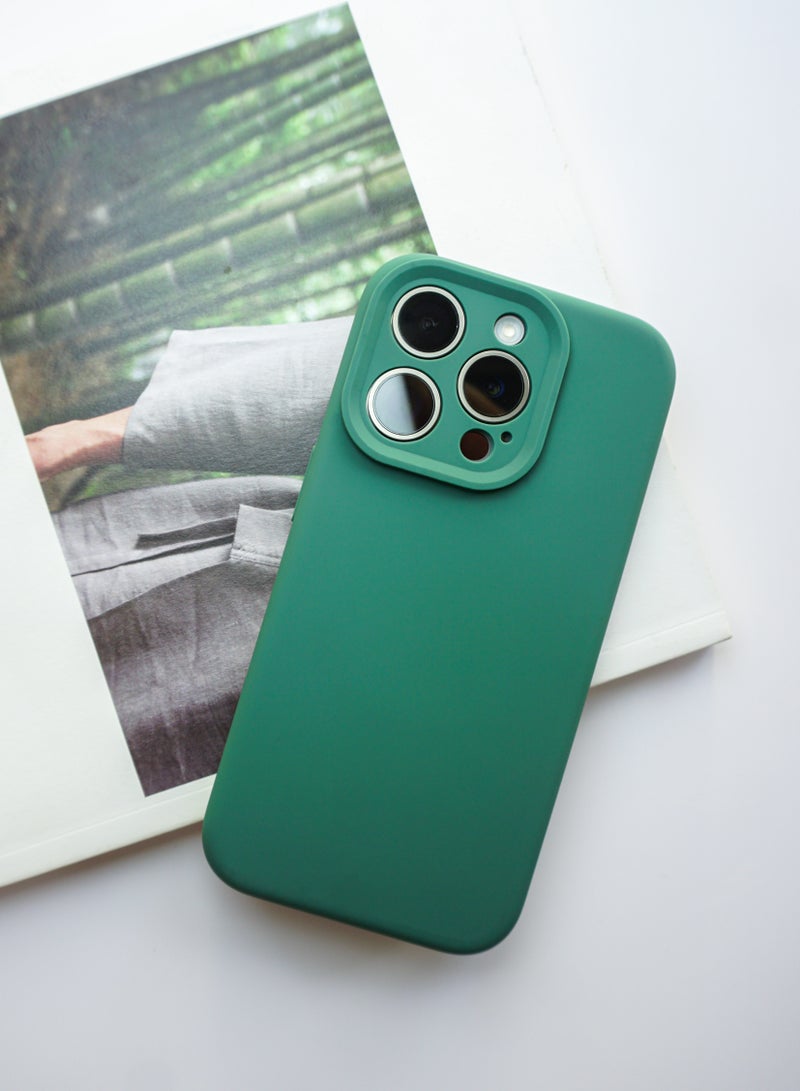 iPhone 15Pro Max Silicone Case with MagSafe Lake Green - Image 1