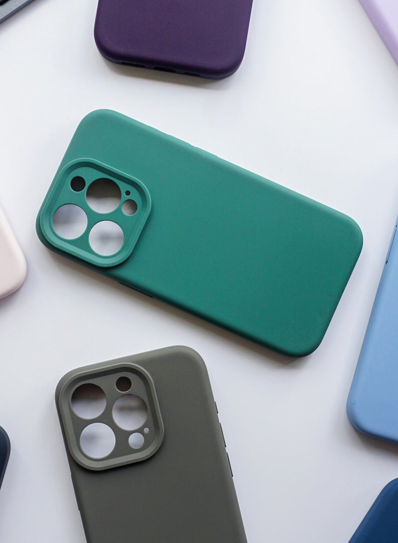 iPhone 15Pro Max Silicone Case with MagSafe Lake Green - Image 2