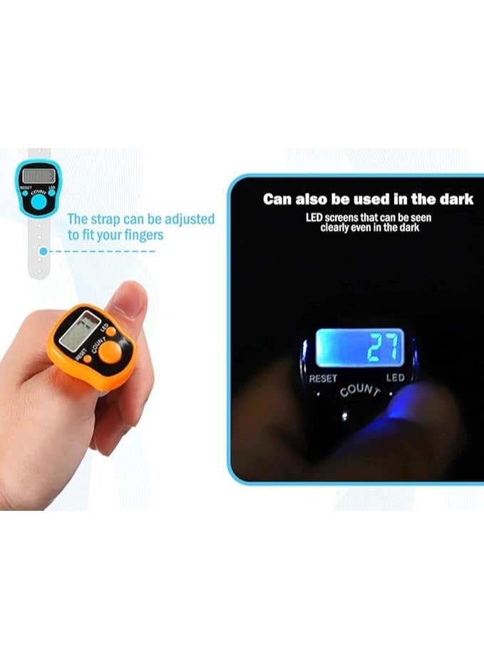 6 PCS Digital Finger Counter, Tally Counter Ring,LCD Tally Counter,Finger Digital Tally Lap Counter,Finger Digital Tally Lap Counter,Tasbeeh Handheld Mini Display,for Prayer Sports Golf(Multi Color) - Image 5