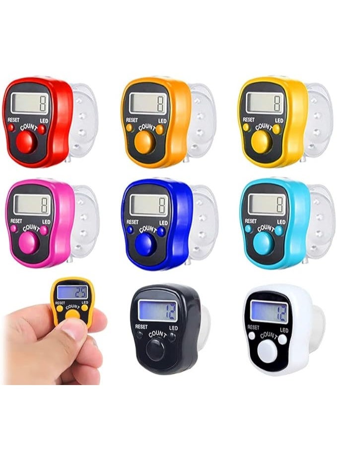 6 PCS Digital Finger Counter, Tally Counter Ring,LCD Tally Counter,Finger Digital Tally Lap Counter,Finger Digital Tally Lap Counter,Tasbeeh Handheld Mini Display,for Prayer Sports Golf(Multi Color) - Image 1