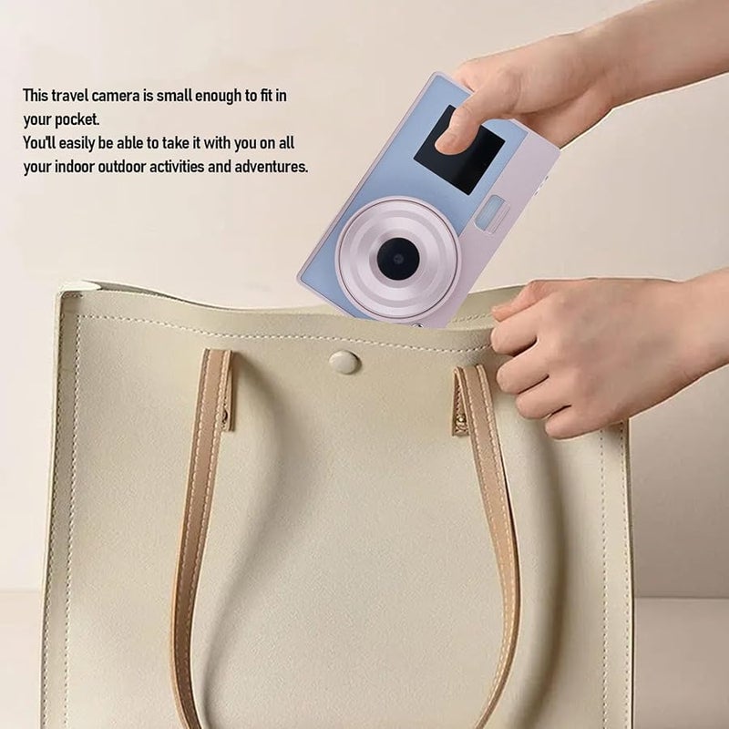 Pink Digital Camera 48MP 16X Zoom Anti Shake Point and Shoot Vintage Vlogging Camera for Teens Adults Beginners - Image 5