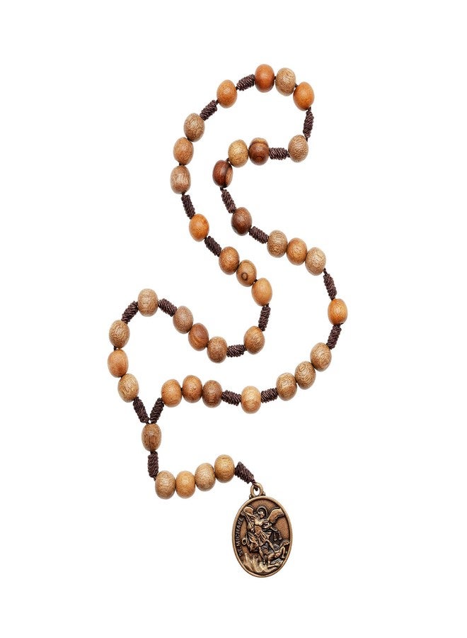 Intercession St Michael Sacred Handmade Solid Wood Chaplet (Large - Works as a necklace) - Image 2