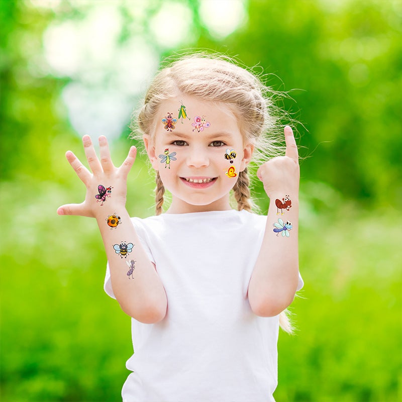 Spot Wholesale Kidsren's Cartoon Tattoo Sticker Set Waterproof Cute Watch Animal Dinosaur Face Sticker Tattoo - Image 5