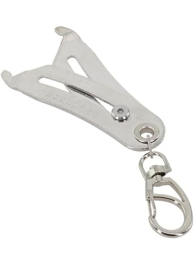 Silver Aluminum Alloy Thread Size Verification Tool for Nuts and Bolts Keychain - Image 2