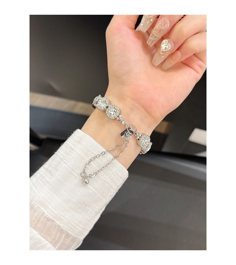 Creative Sugar Cube Diamond Chain Watchband for Xiaomi Mi Band 7 Golden - Image 5