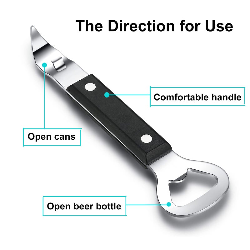 Hancelant Can Punch Bottle Opener  Manual Stainless Steel Can Opener 2 Pack - Image 2