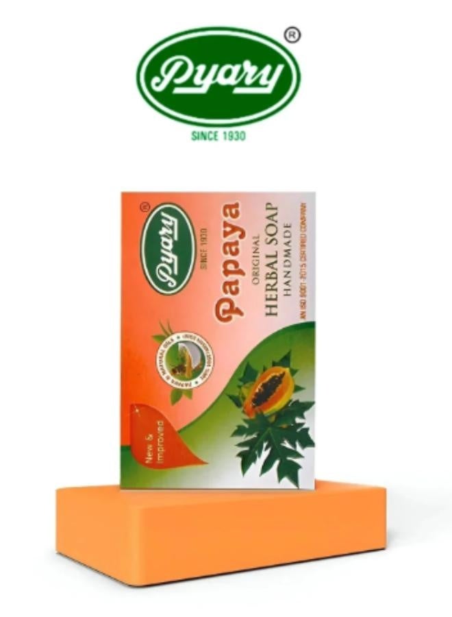 Pyary Papaya Herbal Soap 75gm - Image 2