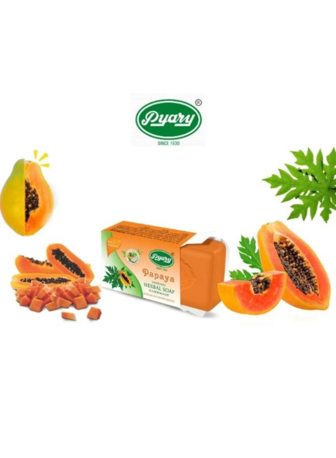 Pyary Papaya Herbal Soap 75gm - Image 4
