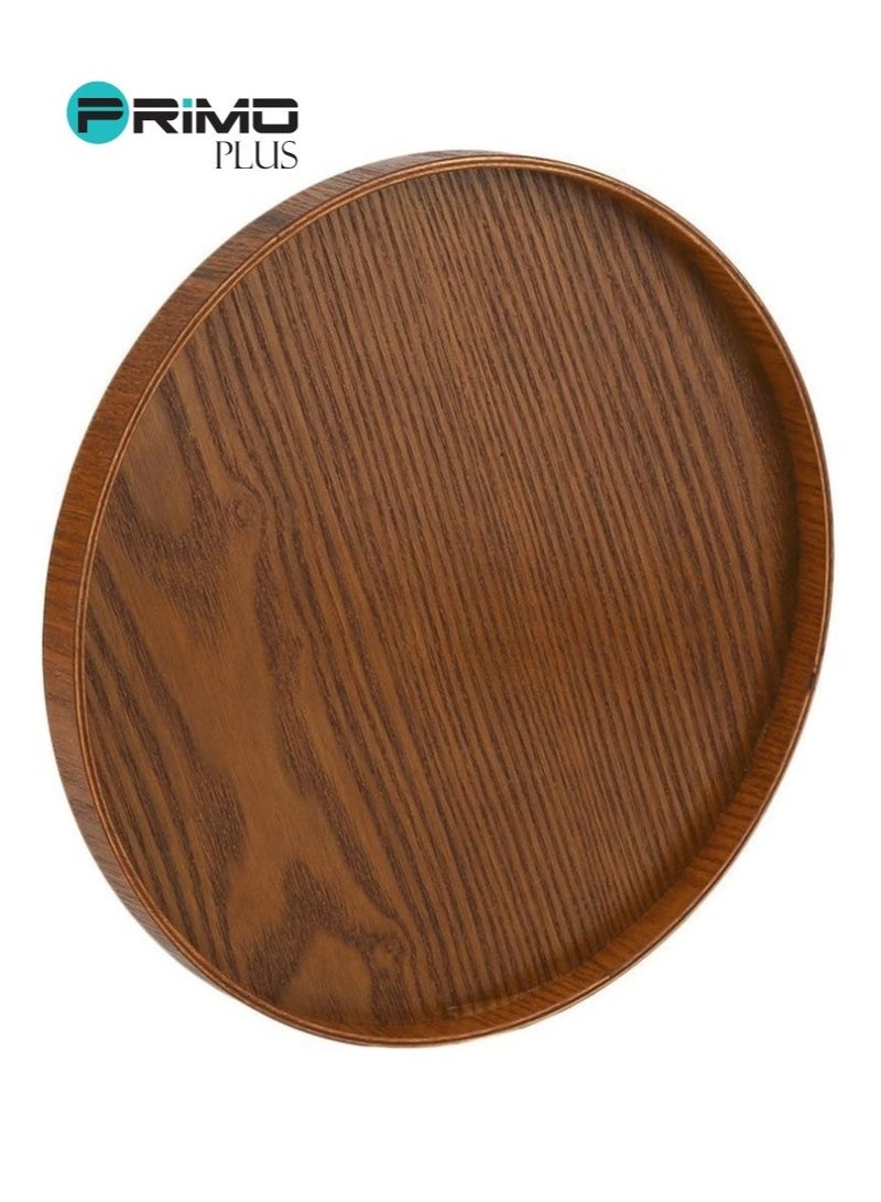 بريمو بلس صينية تقديم شاي مصنوعة يدوياً بني - Image 3