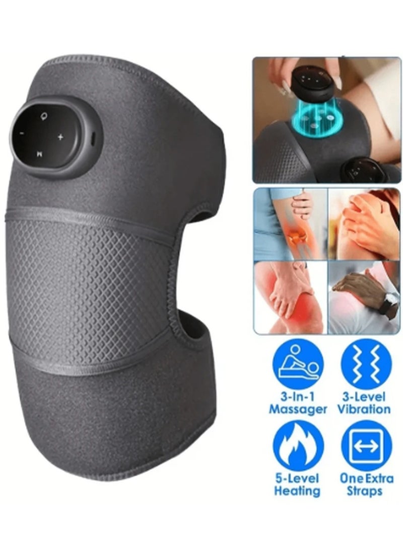 Kimaya Electric Heating Therapy Knee Massager, Cordless Knee Massage Machine for Circulation and Pain Relief, 3-in-1 Heating Pad for Knee Elbow Shoulder with 3 Heating Levels, Ideal Gift  - Image 1