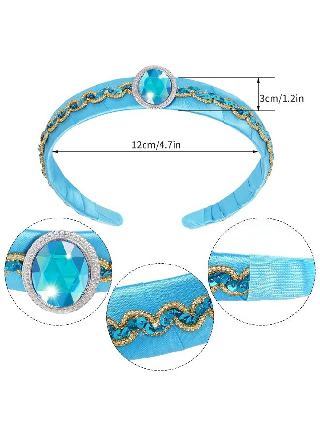 Jmkcoz Princess Costume Headband Necklace Dress up Accessories Halloween Party Cosplay Chritmas Gifts - Image 2
