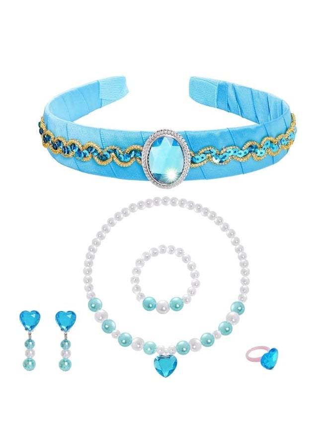 Jmkcoz Princess Costume Headband Necklace Dress up Accessories Halloween Party Cosplay Chritmas Gifts - Image 3
