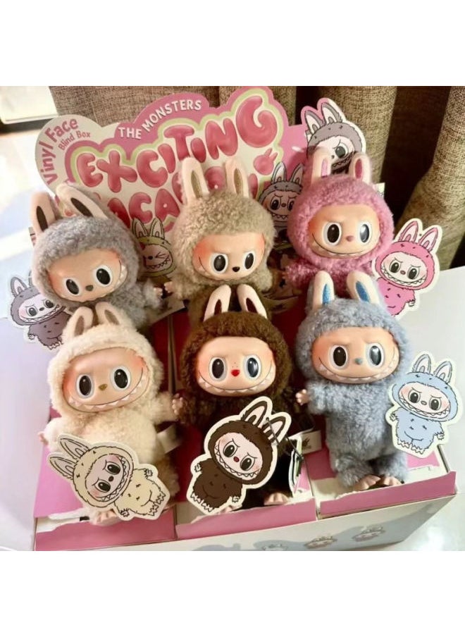 ماركة غير محددة - Bubmon Heart Macaron Blind Box لعبة دمية قطيفة سلسلة مفاتيح قطيفة عصرية - اللون: معكرون عشوائي - Image 1