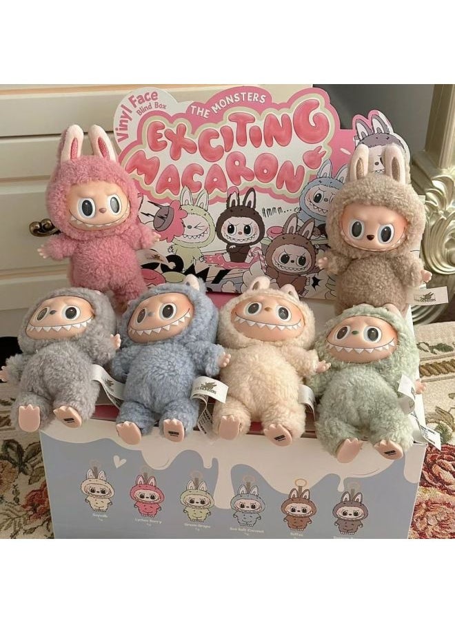 ماركة غير محددة - Bubmon Heart Macaron Blind Box لعبة دمية قطيفة سلسلة مفاتيح قطيفة عصرية - اللون: معكرون عشوائي - Image 1