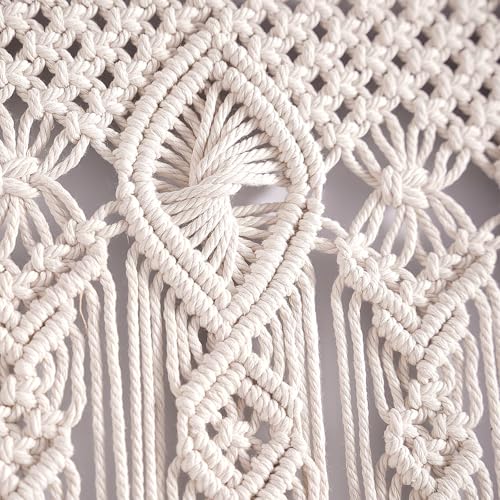 Foreate Boho Macrame Doorway Curtains for Windows, Large Macrame Wall Hanging, Handmade Window Curtain for Living Room Bedroom, Wedding Backdrop Bohemian Home Decor, 2 Panel 79" L x 35" W - Image 4