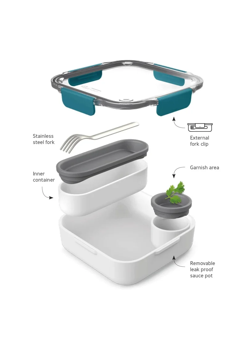 Black and Blum Lunch Box Original Ocean Silver/Ocean 22.3x15x5.2cm