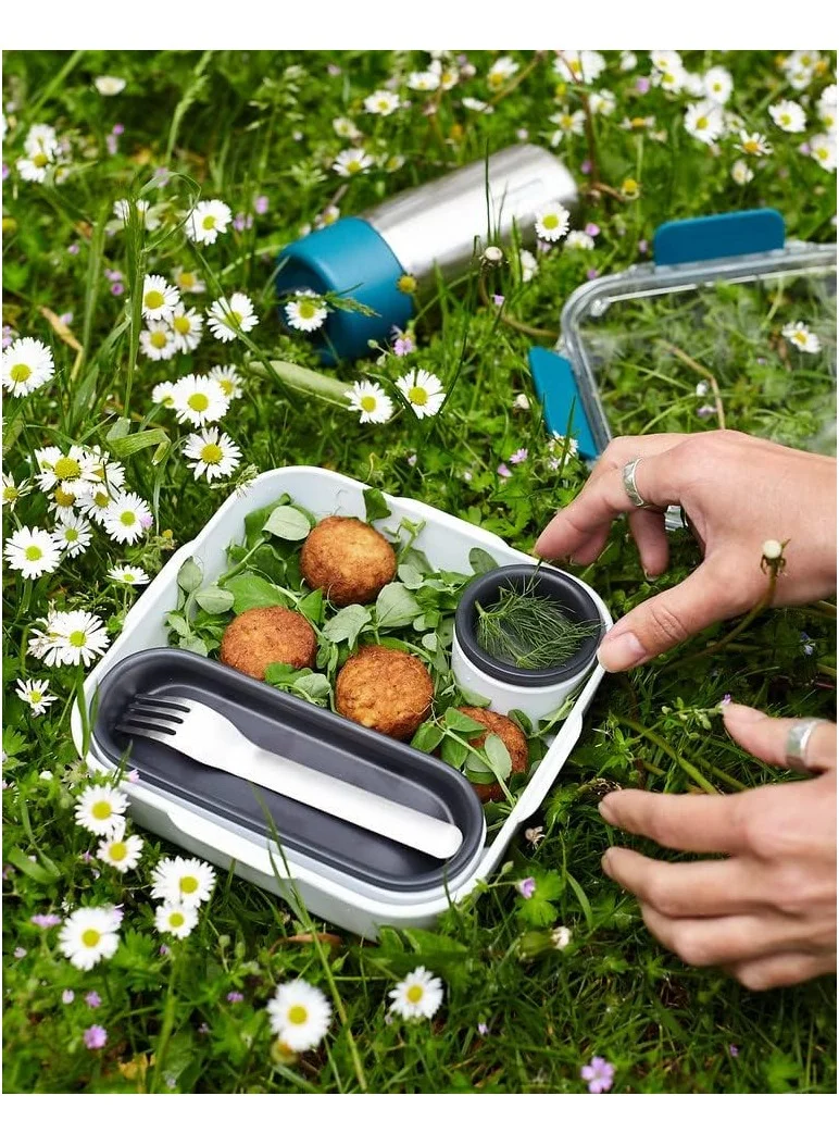 Black and Blum Lunch Box Original Ocean Silver/Ocean 22.3x15x5.2cm