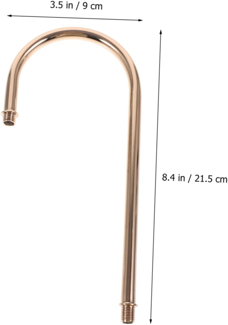 VOSAREA 2pcs Curved Lamp Rod Accessory Kit Threaded Lamp Pipe for Wall and Pendant Lighting Easy Installation Elegant Finish Space-saving Design for Home Decor - Image 2