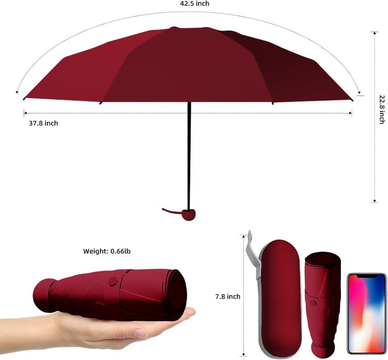 KEEKOS Umbrella, UV Big Size Umbrella for Sun Protection Rain Windproof Strong large 2 fold for men women kids boys girls Perfect small & stylish Windproof & Compact (Black.) - Image 2