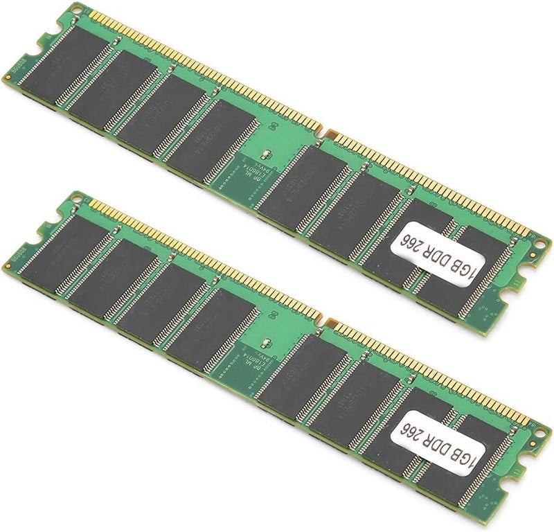 Acouto 2Pcs 1GB DDR PC2100 Memory Module DoubleSided 226Mhz Full Compatible for and Systems - Image 2