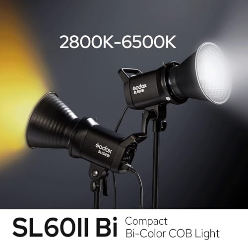 Godox SL60IIBi BiColor LED Video Light 75W 25100Lux1M CRI 96 11 FX Effects APP Control Bowens Mount Photography Continuous Light for PhotographyVideo - Image 3