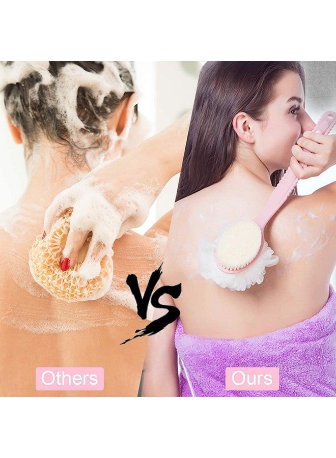 BELOXY 2 in 1 Body Brush - Back Body Loofah Brush Long Handled with Bristles Back Scrubber for Improve Skin Exfoliating Bath, Massage, Wet or Dry Brushing Back Scrubber for Shower (MULTI) - Image 5