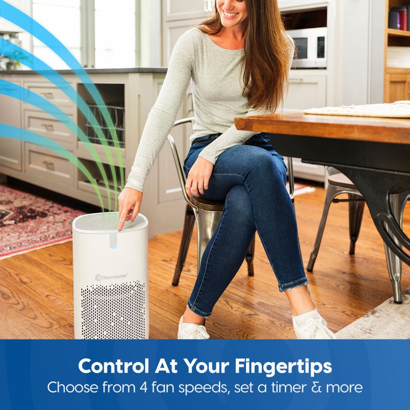 Vacmaster AP272 Upgrade Air Purifiers for Home Bedroom, Covers Up to 1360 Sq.Foot, H13 True HEPA Filter with 4 Speeds & Child Lock for Pets Dander, Odor and Smoke - Image 4