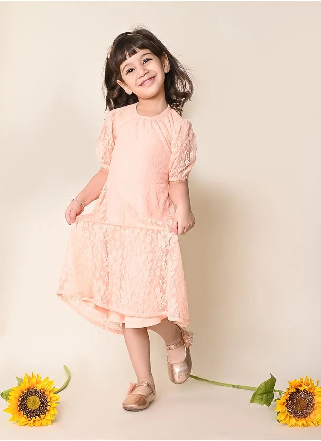 LILPICKS Pink Girls Wear Dresses