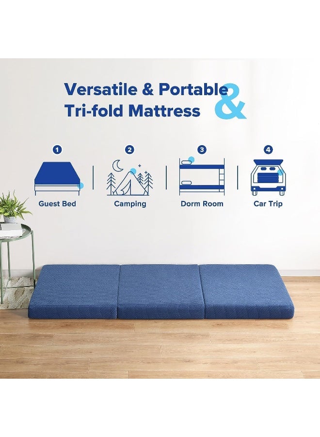 Zayn comforts Sleeper Sofa Bed Memory Foam Futon Convertible Chair Bed Modern Fabric Perfect for Living Room Apartment or Loft - Image 4