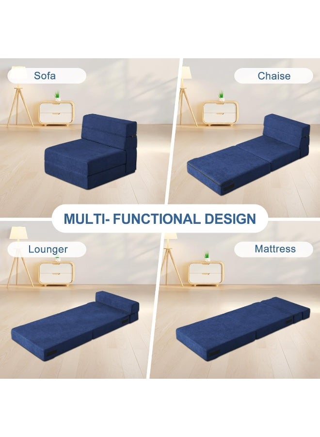 Zayn comforts Sleeper Sofa Bed Memory Foam Futon Convertible Chair Bed Modern Fabric Perfect for Living Room Apartment or Loft - Image 3