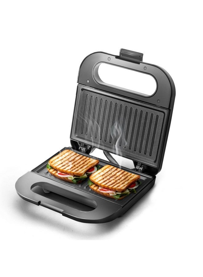 LONGWAY Longway Grilly Pro 850 W Grill Sandwich Maker & Toaster | Non-stick Coating Cast Aluminum Plates | Grills Sandwiches, Bread & Kebabs | 1 Year Warranty (Metallic Silver)  - Image 1