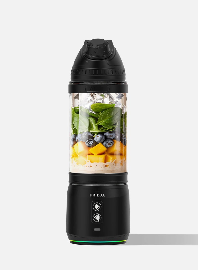 Fridja F500 Portable Blender, Powerful 240W Motor, USB-C Rechargeable, Leakproof & Compact Design, Perfect for Smoothies, Protein Shakes, Travel & Gym, BPA-Free Bottle, 6 Leaf Serrated Blades, 700ml - Image 1