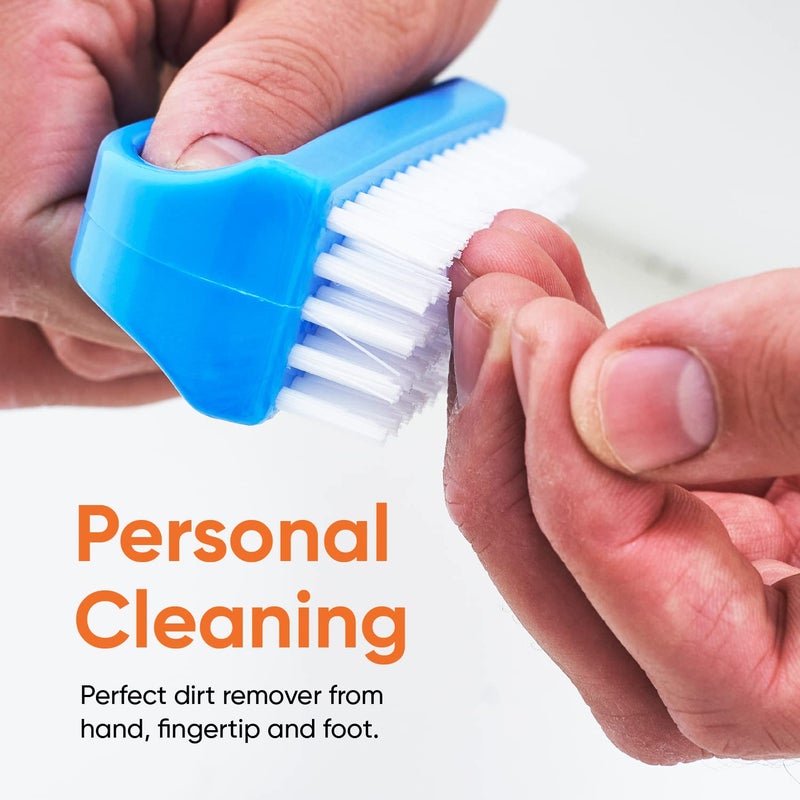 Superio Nail Scrubber Brush Nail Brush for Cleaning Fingernails Hand, and Toes, Small Scrub Brush Hand Scrubber Fingernail Brush Cleaner with Handle- Stiff Bristles, (3 Pack) - Image 5