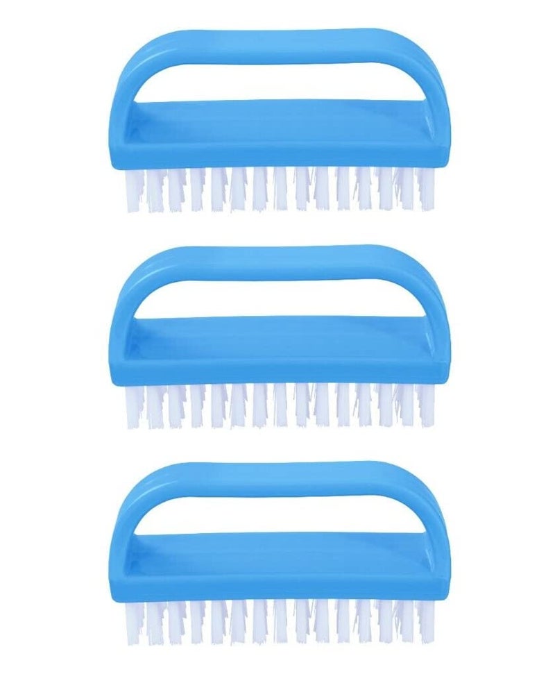 Superio Nail Scrubber Brush Nail Brush for Cleaning Fingernails Hand, and Toes, Small Scrub Brush Hand Scrubber Fingernail Brush Cleaner with Handle- Stiff Bristles, (3 Pack) - Image 1