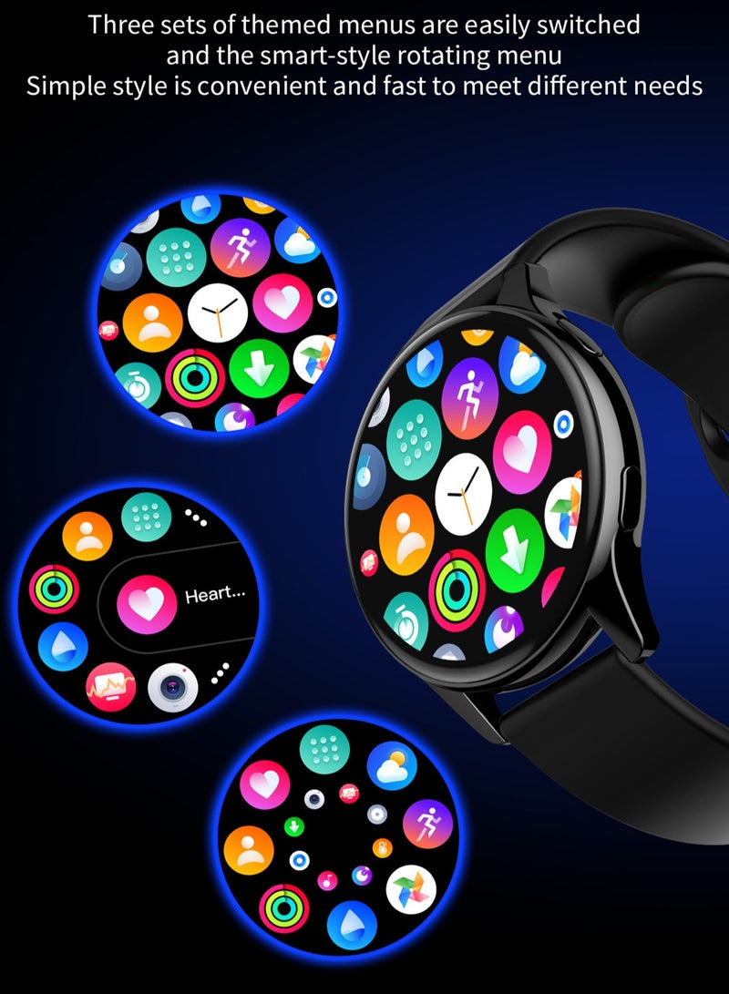 Smart Watch T2 Pro,AMOLED Protect Eyes HD Touch Screen, Waterproof Bluetooth Calling,Monitor Heart Rate, Fitness Digital Tracker For Women Men, Sleep And Health Monitor,Sport Pedometer,Round,Beige,Multi Functional And Multilingua And Multilingua - Image 4