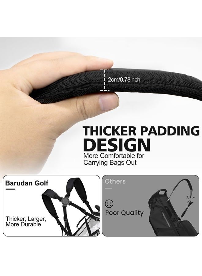 barudan golf Bag Strap Replacement Backpack Golf Bag Straps Double Shoulder fits for All Brand Golf Bags with 4 D-rings - Image 3