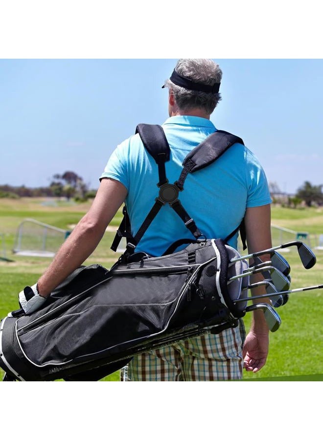 barudan golf Bag Strap Replacement Backpack Golf Bag Straps Double Shoulder fits for All Brand Golf Bags with 4 D-rings - Image 2
