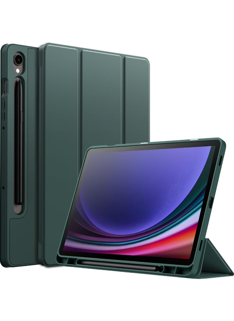روك بو جراب رفيع لجهاز Samsung Galaxy Tab S10 FE مقاس 10.9 بوصة 2025/S9 FE 5G مقاس 10.9 بوصة/Galaxy Tab S9 مقاس 11 بوصة 2023 مع حامل قلم S، جراب رفيع للغاية وخفيف الوزن قابل للطي ثلاثيًا مع خاصية الإيقاظ/السكون التلقائي  - Image 1