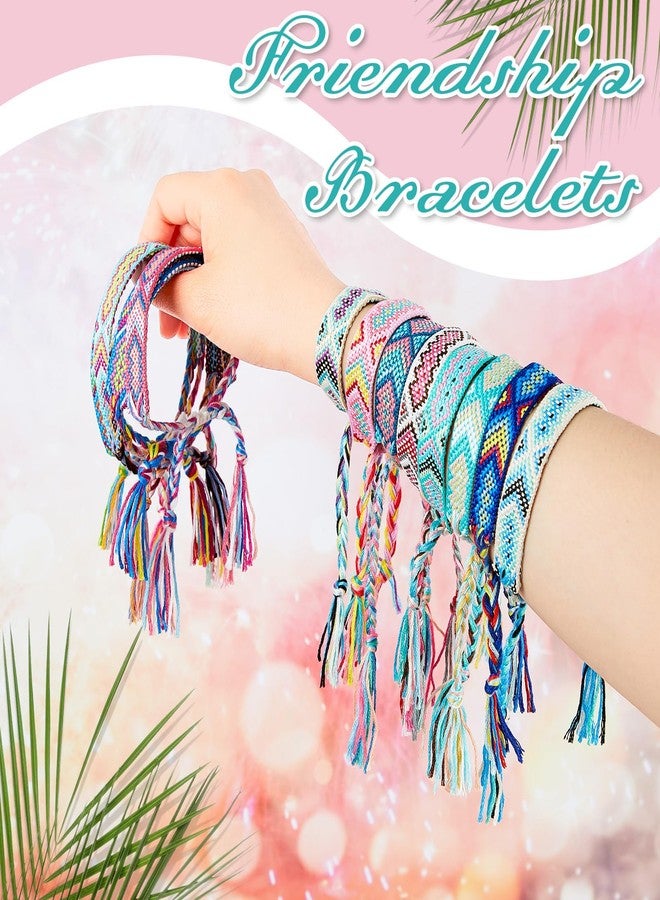 Henoyso 24 Pcs Woven Friendship Bracelets Bulk Adjustable Braided String Nepal Bracelets String with a Sliding Knot Closure Gift for Kids Teen Girls Women Birthday Party Favor(Cute Style) - Image 3