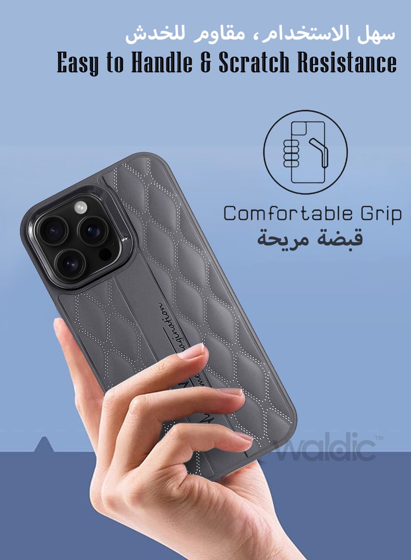 Waldic Apple iPhone 16 Pro Max Premium UAG Case | Premium Silicone  Case Cover Designed for Apple iPhone 16 Pro Max | Apple iPhone 16 Pro Max Case Camera and Drop Protection Thin Protective Back Cover Case for Apple iPhone 16 Pro Max - Grey - Image 4
