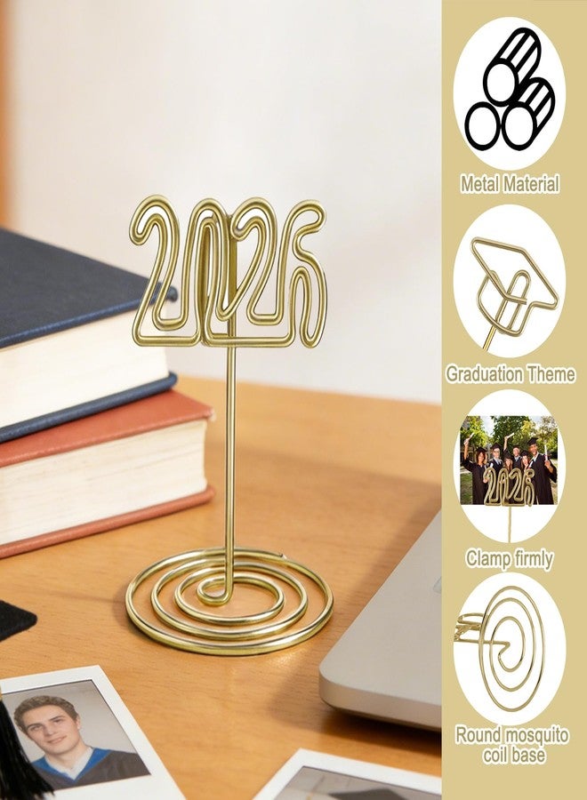 kockuu 36Pcs 2026 Graduation Gold Photo Holders for Table Centerpieces, Grad Cap Picture Display Table Number Holders Card Stands 2 Inch for Class of 2026 Congrats Grad Anniversary Party Decorations Supplies - Image 3