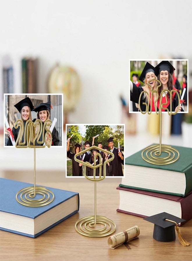 kockuu 36Pcs 2026 Graduation Gold Photo Holders for Table Centerpieces, Grad Cap Picture Display Table Number Holders Card Stands 2 Inch for Class of 2026 Congrats Grad Anniversary Party Decorations Supplies - Image 4