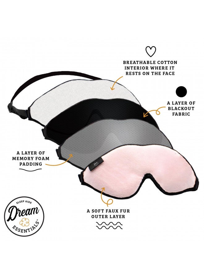 Dream Essentials Dream Essentials, Escape 3D Sleep Mask, Earplugs, Carry Pouch Set, Molded Eye Shade, Men and Women, Contoured, Nose Bridge, Light Block, Memory Foam, Gift Set, Travel, Yoga, Blindfold, Deep Purple - Image 4
