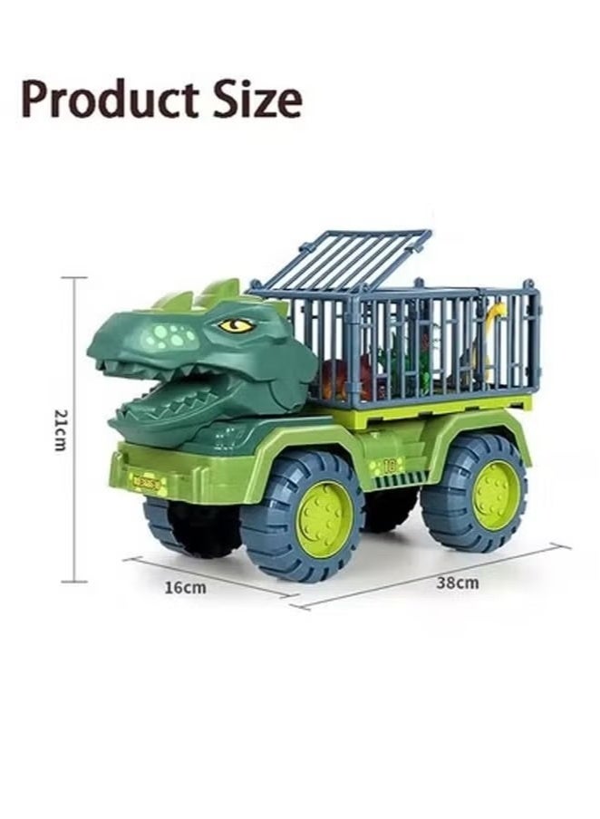 Dinosaur Truck Toys With 15 Dinosaur Toys Playset Figures,Toy Trucks for Boys,Large Dinosaur Carrier Truck - Image 2